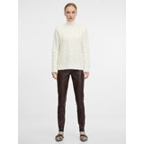 Orsay Brown women's leather trousers - Women's | shoptok.hr
