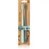 Natural Family CO. twin Pack Bio Toothbrush - Rivermint & Ivory Desert