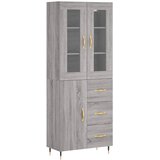  Visoka komoda siva sonome 69,5x34x180 cm od konstruiranog drva Slike