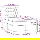  Krevet s oprugama i madracem LED smeđesivi 120x190cm od tkanine | shoptok.hr