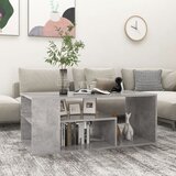 The Living Store Klubska mizica betonsko siva 100x50x40 cm iverna plošča - Klubska Mizica, (21573823) Cene