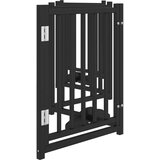 vidaXL Vrata za pse s vratima sklopiva 6 panela crna 300 cm | shoptok.hr