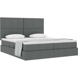  Postelja s shranjevanjem Temno siva 180 x 200 cm Umjetno usnje, (5000099468) | Shoptok.si