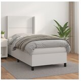  S oprugama i madracem bijeli 100x200 cm od umjetne kože | shoptok.hr