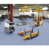Heson odlagališče za dolge predmete, z 2 vzdolžnima stenama, dxš 1000 x 800 mm, siva ral 7005 | Shoptok.si