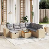  8-dijelni set vrtnih sofa s jastucima bež od poliratana | shoptok.hr