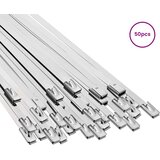  Veza za kabel 50 kom. 4,6 x 450 mm Srebrna | shoptok.hr