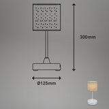 BRILO LED prigušiva punjiva stona lampa LOLE LED/3W/5V IP44 srebrna | Eponuda.com