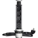 Produžni kabel sa 3 x Schuko utičnice + 2 x USB, ugradbena – OR-AE-1349(GS)
