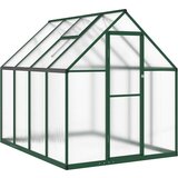 Furnova Rastlinjak z okvirjem zelen 224x169x195 cm aluminij, (21948410) | Shoptok.si