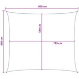  Jedrilica za sunčevu sjenu Žuta i bijela 6 x 8 m HDPE | shoptok.hr