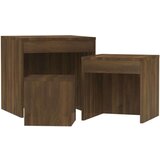  Komplet mizic 3-delni rjavi hrast konstruiran les, (20714319) | Shoptok.si