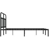 Metalni okvir za krevet s uzglavljem crni 140x200 cm | shoptok.hr