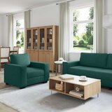  3-dijelni set sofa s jastucima, tamnozelena tkanina | shoptok.hr