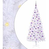  Umjetno božićno drvce s stalakom Bijelo 210 cm PVC i čelik | shoptok.hr