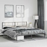  Metalni okvir za krevet s uzglavljem crni 183x213 cm | shoptok.hr