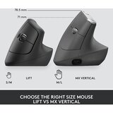 Logitech Ergonomska miška Lift Vertical Business, brezžična | Shoptok.si