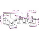  Set vanjskih sofa 6 pcs Prirodna i krem Konstruirano drvo | Eponuda.com