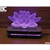 Black Cut 3D lampa lotus hladno beli Cene