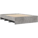 vidaXL Posteljni okvir betonsko siv 120x190 cm inženirski les | Shoptok.si