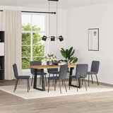 Maison Chic Jedilni stoli - Vzorci stoli 6 kosov temno siv žamet A1352, (22030996) | Shoptok.si