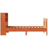 vidaXL Posteljni okvir brez vzmetnice voščeno rjav 90x190 cm borovina | Shoptok.si
