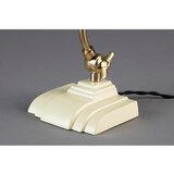 Dutchbone Kremno bela/v zlati barvi namizna svetilka s kovinskim senčilom (višina 45 cm) Gaia – | Shoptok.si