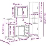 vidaXL 4-dijelni set kupaonskog namještaja boja smeđeg hrasta drveni | shoptok.hr