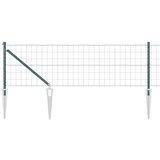 vidaXL Evropska ograja s 13 konicami 0.8x25 m Galvanizirano jeklo zelena | Shoptok.si