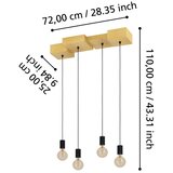 Eglo 43799 - visilica na sajli halkin 4xE27/40W/230V | Eponuda.com