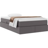 Krevet s madracem i skladištem Siva 120 x 200 cm Lažna koža | shoptok.hr