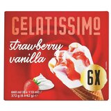  Sladoled GELATISSIMO vanila jagoda kornet 6x110ml Cene