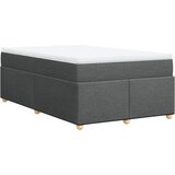 vidaXL Box spring postelja z vzmetnico temno siva 120x190 cm blago, (21304544) | Shoptok.si