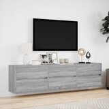  Zidni TV ormarić s LED svjetlima siva boja hrasta 180x31x45 cm | Eponuda.ba