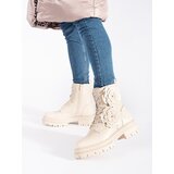 SEASTAR Beige insulated women's worker boots | shoptok.hr
