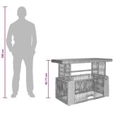  Vrtni set za objed s jastukom 4 pcs Crna i Krema poliratan | shoptok.hr