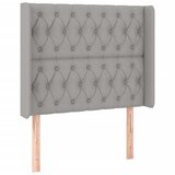  LED uzglavlje svjetlosivo 93 x 16 x 118/128 cm od tkanine | shoptok.hr