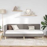  Kutni okvir kreveta s uzglavljem Sivo-smeđa 90 cm x 200 cm | shoptok.hr
