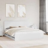  Okvir za krevet Bijelo 200 x 200 cm Inženjersko Drvo - Bijelo 200 x 200 cm | shoptok.hr