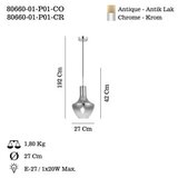 Opviq grava P01 cr sivi luster