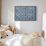  Slika - Azulejos tiles – traditional Portuguese ceramic tiles 120x80 U crnom drvenom okviru | shoptok.hr
