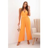 Kesi Włoski Pleated viscose jumpsuit orange | shoptok.hr