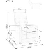 Molarem Home fotelja Otus - Tamno siva | shoptok.hr