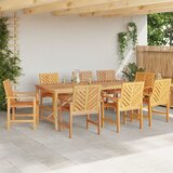  Vrtni set za objed 9 pcs Smeđa Čvrsto drvo akacije | shoptok.hr