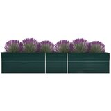 vidaXL Visoka greda pocinkano jeklo 400x80x45 cm zelena Cene