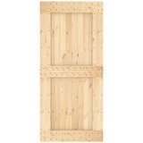  Klizna vrata 95 x 210 cm Čvrsta borovina (neobrađena) | shoptok.hr