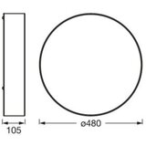 Osram plafonsko svetlo orbis paris 3xE27/15W/230V, prečnik 48 cm, braon | Eponuda.com