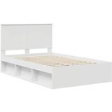  Konstrukcija postelje Bela 120 x 200 cm Masivno borovo les, (5000103499) | Shoptok.si