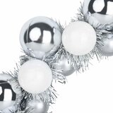  Vijenci s božićnim kuglicama 2 pcs Bijela i Srebrna | Eponuda.com