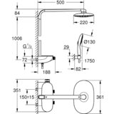 Grohe Rainshower SmartControl 360 termostatski tuš sistem 26361000 | ePonuda.com